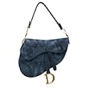 Dior Blue Denim Tie Dye Saddle Bag