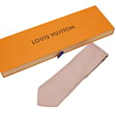 Gravata de seda cinza e rosa Louis Vuitton