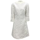 Michael Kors Collection Optic White Spring 2017 Jacquard Lace Cocktail Dress - Autre Marque