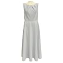 Roland Mouret Ice Blue Sleeveless Crepe Midi Dress