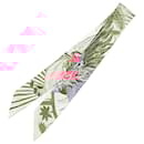 Hermès Pink Mythiques Phoenix Coloriages Silk Twilly Scarf