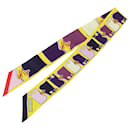Hermès Yellow Camails Silk Twilly Scarf