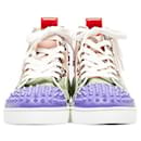 Christian Louboutin Spike Stud Python High Top Sneakers
