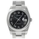 Rolex Datejust 36 116200 Black Roman Dial Watch