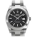 Rolex Datejust 41 126300 Bright Black Bar Dial Watch