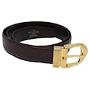 LOUIS VUITTON Taiga Ceinture Classic Belt 38.2"" Acajou LV Auth ar13278 - Louis Vuitton
