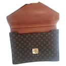 Vintage leather and canvas Louis Vuitton briefcase
