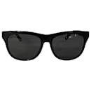 Óculos de sol quadrados Gucci em acetato preto