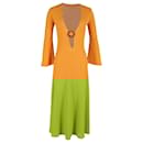 Dodo Bar Or Junna Ring-Embellished Cutout Ribbed-Knit Maxi Dress In Yellow Viscose - Autre Marque