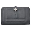 Hermes Dogon GM Black Taurillon Clemence Long Wallet - Hermès