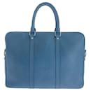 Louis Vuitton Taiga Briefcase in Blue