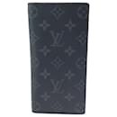 Louis Vuitton Monogram Eclipse Portefeuille Brazza Noir