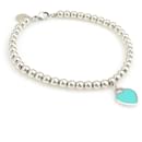 Pulseira charm azul e prata Tiffany & Co.
