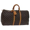 LOUIS VUITTON Monogram Keepall 55 Boston Bag M41424 LV Auth EC121 - Louis Vuitton