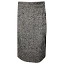 Nº 21 Herringbone Skirt in Black Virgin Wool - Autre Marque