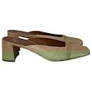 Malone Souliers Carmen 45mm Square-Toe Mules in Beige Raffia - Autre Marque