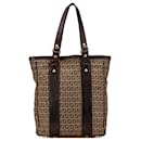 Fendi Brown Zucchino Canvas Tote