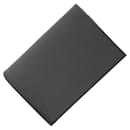 Prada Gray Leather Business Card Case