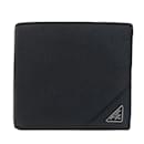 Prada Bi-fold Wallet in Black Calfskin