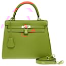 HERMES Kelly 25 Bag in Orange Leather - 102578 - Hermès