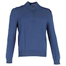 Polo Ralph Lauren Mock Neck Long Sleeve Jumper in Blue Cotton