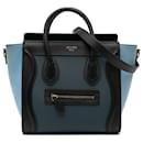 Celine Green Nano Tricolor Leather Luggage Tote - Céline