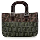 Fendi Brown Small Zucca Canvas Twins Tote