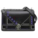 Dior Black Medium Calfskin Stitch Diorama Flap