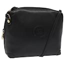 GUCCI Shoulder Bag Leather Black Gold 007 115 0093 Auth ep7596 - Gucci