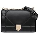 Dior Black Medium Calfskin Diorama Flap