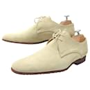 NINE HERMES DERBY SHOES 2 EYELETS 40.5 41 CALF GOAT BEIGE SHOES - Hermès