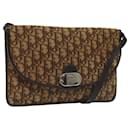 Christian Dior Trotter Canvas Shoulder Bag Brown Auth BD219