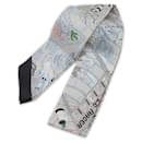 Hermes Twilly Scarf Splash Park Griperle Green Black - Hermès