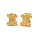 Celine Macadam Blason Gold Clip Earrings - Céline