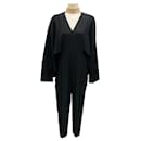Fendi Black Tuta Crepe de Chine Jumpsuit
