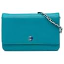 Chanel Blue Caviar Bicolor CC Wallet On Chain