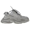 Balenciaga Triple S Sneakers in Grey Polyester