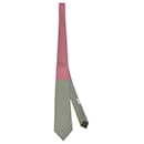 Hermès Chain Print Neck Tie in Red Silk