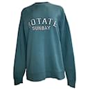 Rotate Sunday Iris Logo Sweater in Blue Green Cotton - Autre Marque