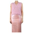 Pink knit vest - size S - Autre Marque