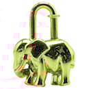 Hermès Gold Gold Plated Elephant Cadena Charm