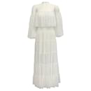 MISA Los Angeles White Dot Tiered Cassandra Maxi Dress - Autre Marque