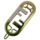 Fendi Gold Rhinestone Hairpin