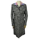NEW LONG CHANEL COAT P64042V48652 IN BICOLORED TWEED SIZE 36 DUST BAG COAT - Chanel