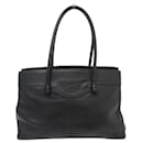 TOD'S BLACK GRAINED LEATHER TOTE HAND BAG - Tod's