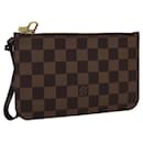 LOUIS VUITTON Damier Ebene Neverfull PM Pouch Pouch LV Auth KD132 - Louis Vuitton