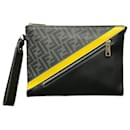 Fendi Zucca Diagonal Clutch Bag