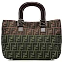 Fendi Brown Small Zucca Canvas Twins Tote