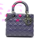 Dior Pink Medium Lambskin Cannage Lady Dior