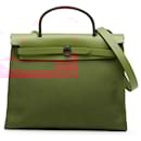 Hermès Orange Toile Herbag Zip 31